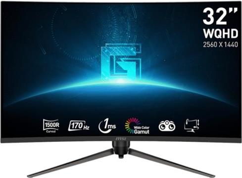 Monitor MSI G32CQ5P / 31.5" / WQHD / 170Hz / 1ms (MPRT) / curved / black