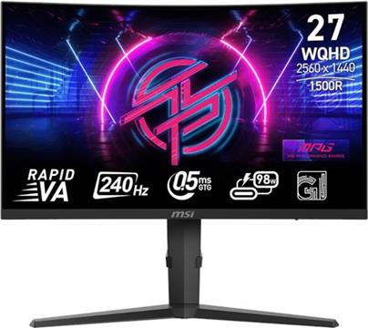 Monitor MSI MPG 275CQRXF / 27" / WQHD / 240Hz / 0.5ms (GtG) / curved / black