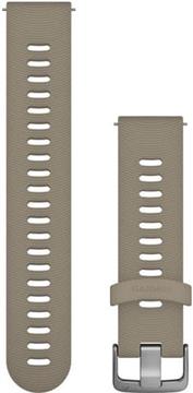 Garmin Schnellwechsel-Armband 20mm Silikon Sandstein/Silber