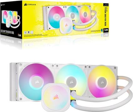 Corsair iCUE LINK TITAN RX RGB Processor All-in-one liquid cooler 12 cm White 1 pc(s)