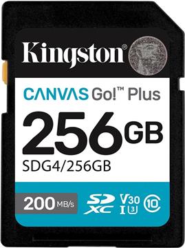 MEM SD 256GB Canvas Go! Plus Kingston SDG4/256GB