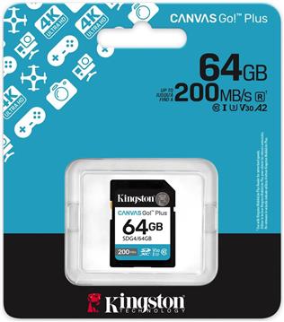 MEM SD 64GB Canvas Go! Plus Kingston SDG4/64GB
