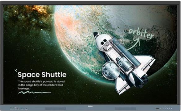 BenQ 65" RE6504 UHD (3840×2160) IPS, 16:9, 8ms, 450cd/m2, 1200:1, 4xHDMI, 1xDP, 2xUSB-A, 1xUSB-C, 2xUSB-B, zvučnici, Android 13.0, crni