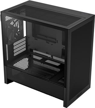Kućište H3 Flow (Black, Matt), Tempered Glass, CC-H31FB-01