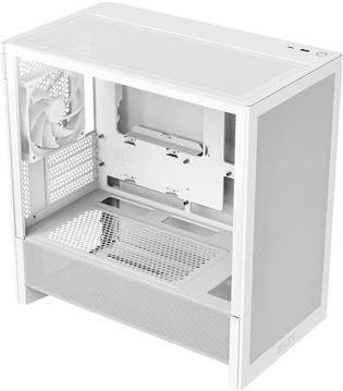 Kućište H3 Flow (White, Matt), Tempered Glass, CC-H31FW-01