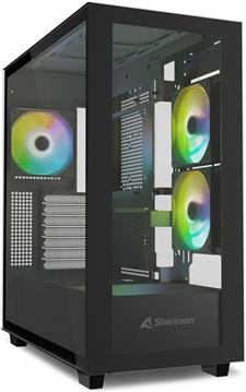 Kućište Rebel C60 RGB, Black, Tempered Glass