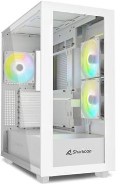 Kućište Rebel C60 RGB, White, Tempered Glass