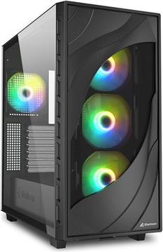 Kućište Rebel C80G RGB, Black, Tempered Glass