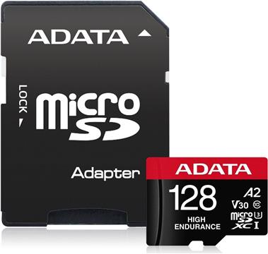 High Endurance 128 GB microSDXC (UHS-I U3, Class 10, V30, A2)
