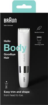 Mini trimer za tijelo Braun Body BS1000, bijelo-kromirani