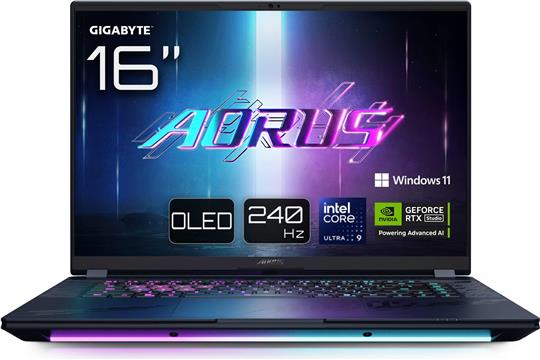 Prijenosno računalo AORUS MASTER 16 BZHC6DEE65SP (grau, Intel® Core? Ultra 9 275HX, NVIDIA GeForce RTX 5090, 32 GB DDR5, 2 TB (1 TB SSD & 1 TB SSD), Windows 11 Pro 64-Bit)