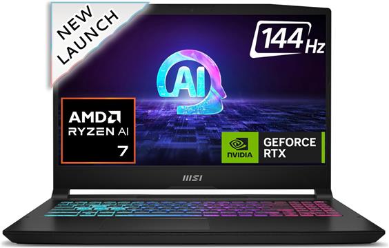 Katana A15 AI B8VF-451 (black, AMD Ryzen 7 8845HS, NVIDIA GeForce RTX 4060, 16 GB DDR5, 512 GB (512 GB SSD), Windows 11 Home 64-Bit)