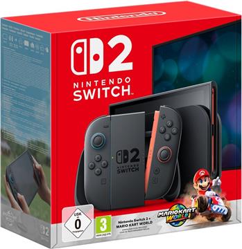 Nintendo Switch 2 + Mario Kart World portable game console 20.1 cm (7.9") 256 GB Touchscreen Wi-Fi Black