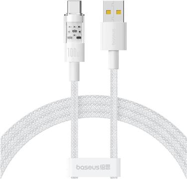 Baseus Gem USB A to USB C fast charging cable 1 m 100 W White
