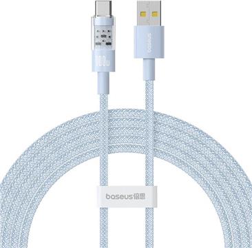 Baseus Gem USB A to USB C fast charging cable 2 m 100 W Blue