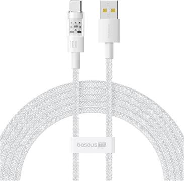 Baseus Gem USB A to USB C fast charging cable 2 m 100 W White