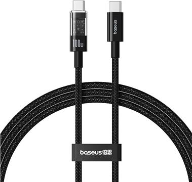 Baseus Gem USB C to USB C fast charging cable 1 m 100 W Black