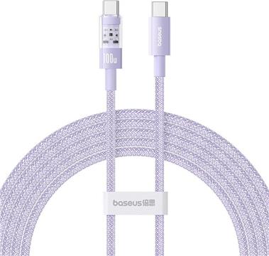 Baseus Gem USB C to USB C fast charging cable 2 m 100 W Purple