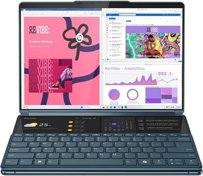 Lenovo Yoga Book 9 13IMU9 Intel Core Ultra 7 155U Hybrid (2-in-1) 33.8 cm (13.3") Touchscreen 2.8K 32 GB LPDDR5x-SDRAM 512 GB SSD Wi-Fi 6E (802.11ax) Windows 11 Home Teal + Lenovo B210 (GX40Q17225)