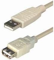 USB kabel 2m, AM - AF, Transmedia C140-2KHL, bež