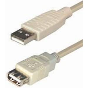 USB kabel 5m, AM -AF, Transmedia C140-5KHL, bež