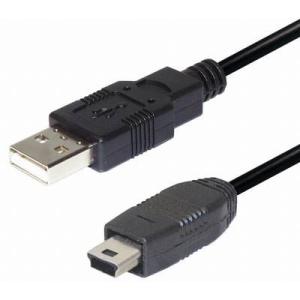 USB kabel 2m, AM - mini 5pin, Transmedia C158-L, crni