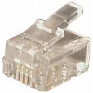 Transmedia RJ11 Plug Western 6 4-p round