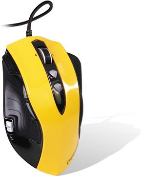 Miš Prestigio PMSG1Y PRESTIGIO (Cable, Laser 5040dpi, 7 btn, USB) Carbon/Yellow