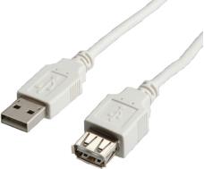 USB kabel 3m, AM - AF, Roline, bijeli