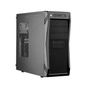 Kućište SILENOS Midi Tower ATX, USB 2.0, Audio, 120mm Blue LED fan in front, Black