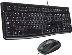Tipkovnica + miš Logitech MK120 Desktop, crna, USB