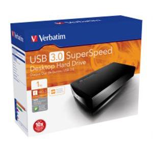 HDD External 3.5'' 1 TB Verbatim Smart Disk, USB 3.0, 47658, crni