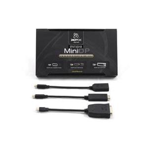 XFX mini DisplayPort adapter kit with active dongle, MiniDP-DVI, MiniDP-HDMI, MiniDP-DP
