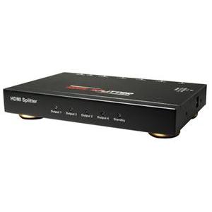 Transmedia CS17-4DL 4-way HDMI-Splitter Input: HDMI jack Output: 4x HDMI jack distributes HDMI signa