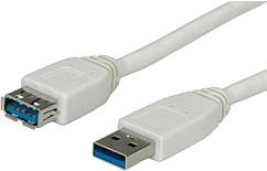 USB 3.0 kabel 0,8m, AF - AM, Roline, bijeli 11.99.8977-50