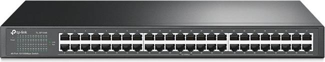 TP-Link TL-SF1048 48-port Unmanaged Switch, 48×10/100M RJ45 ports, 1U 19" Rack-mountable steel case