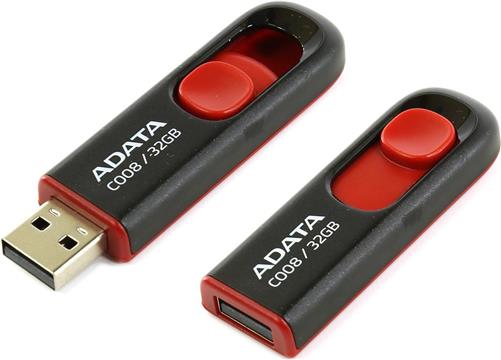 USB memorija 32 GB Adata C008 BlackUSB 2.0, AC008-32G-RKD