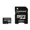 Micro SDHC 4GB Class 10 TRANSCEND, Plastic with SDHC adapter