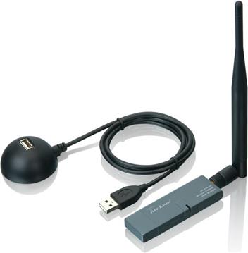 Wirless adapter Airlive WN-370USB, High Power Wireless-B G N USB Dongle with Detachable Antenna, 5dBi Detachable Ant