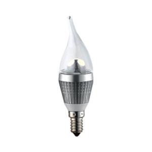 LED EcoVision E14 žarulja svijeća Phenix1, 3W, 2700K, Dimmable, topla-bijela, srebrna