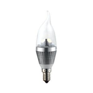 LED EcoVision E14 žarulja svijeća Phenix2, 3W, 2700K, Dimmable, topla-bijela, srebrna