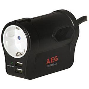 AEG Protect Travel, 3 protected sockets, 2 USB chargers