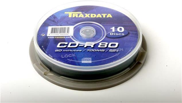 CD-R Traxdata, Kapacitet 700MB, 10 komada, Brzina 52x