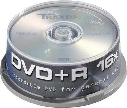 DVD+R Traxdata CAKE 25, Silver, Kapacitet 4, 7 GB, 25 komada cake, Brzina 16x