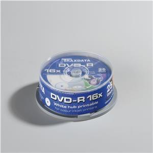 DVD-R Traxdata CAKE 25, Full Printable, Kapacitet 4, 7 GB, 25 komada cake, Brzina 16x