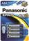 Baterija Panasonic LR03EGE/4BP Evolta