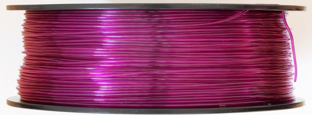 Filament for 3D, PET-G, 1.75 mm, 1 kg, purple tran