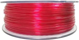 Filament for 3D, PET-G, 1.75 mm, 1 kg, red transpa