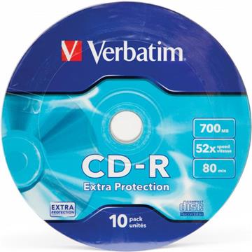 CD-R Verbatim 700MB 52× DataLife Wagon Wheel 10 pack spindle EP