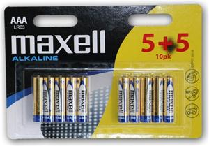 Baterija Maxell alkalna LR-3/AAA,10 kom